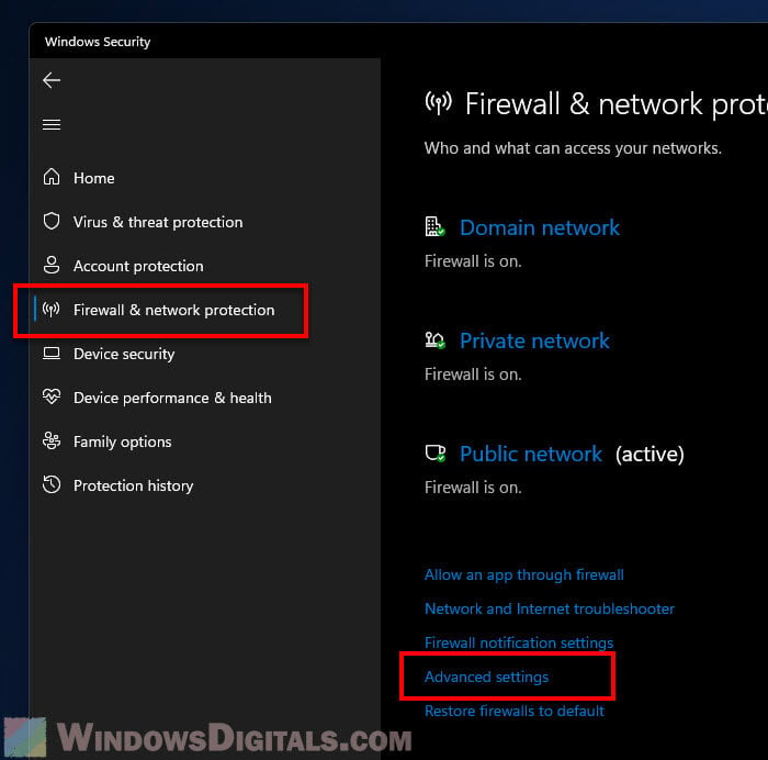 firewall and network protection