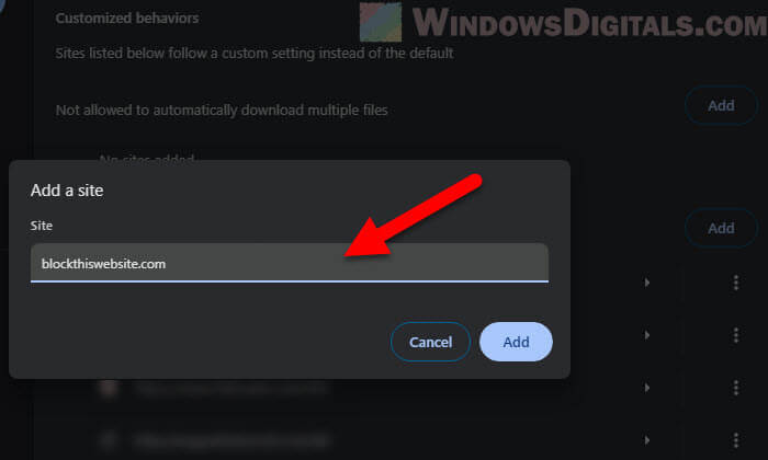 how to block multiple file downloads from specific site in Chrome