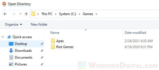 how to change location of Origin game