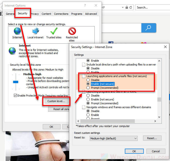 how to disable unknown publisher Windows 10 warning permanently
