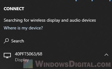 how to mirror screen from Windows 10 PC wirelessly