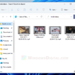 how to search only video files in Windows 11