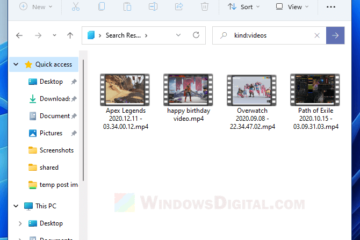 how to search only video files in Windows 11