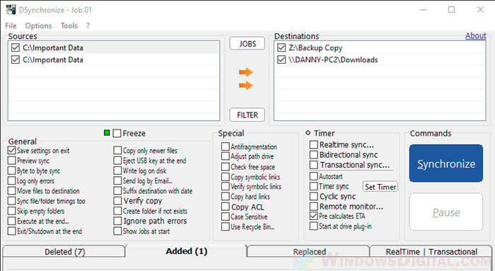 how to sync folders across multiple computers