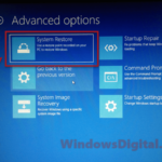 how to system restore windows 10