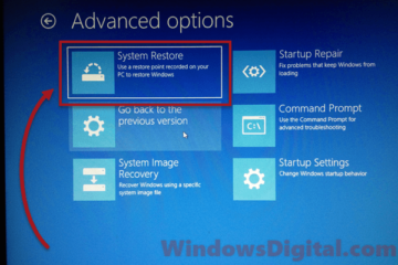 how to system restore windows 10