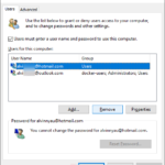 list of local microsoft user account administrator Windows 10