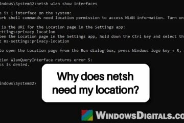 "netsh wlan show networks" Says "Access is denied" in Windows 11