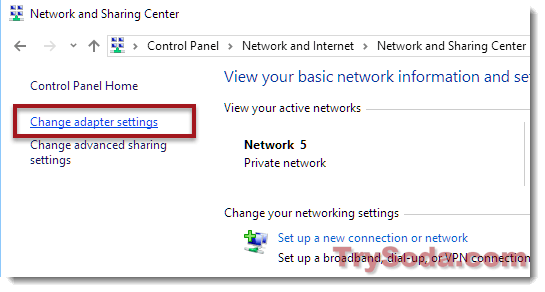 network change dns error windows 10