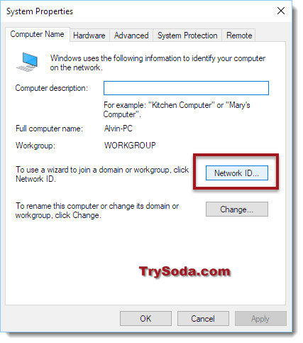 network id system properties