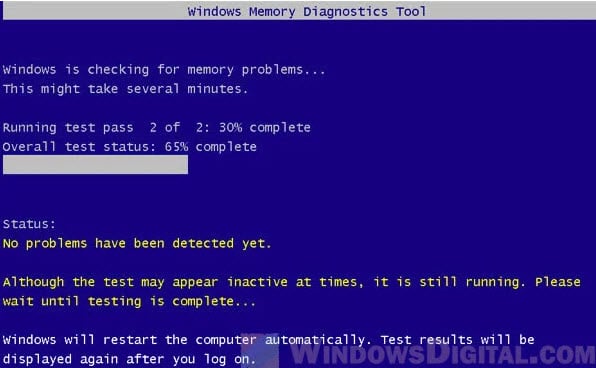 Diagnose RAM memory in Windows 11