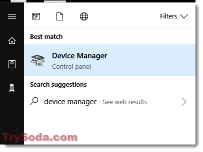 open device manager windows 10
