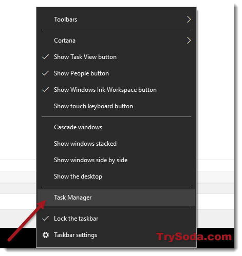 open task manager start menu search
