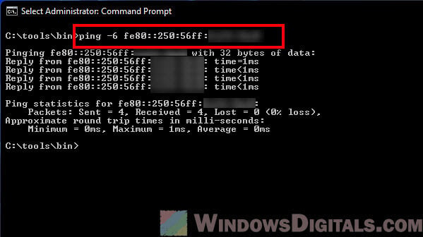 ping returns ipv6 address instead of ipv4