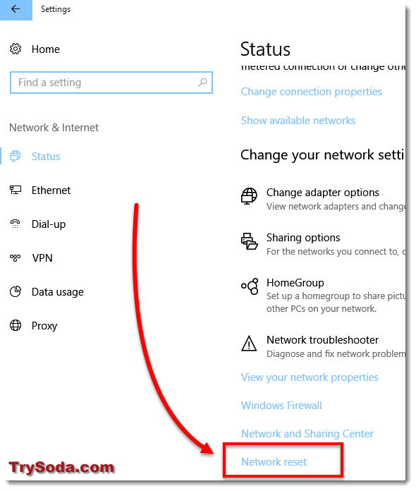 reset network computers not found