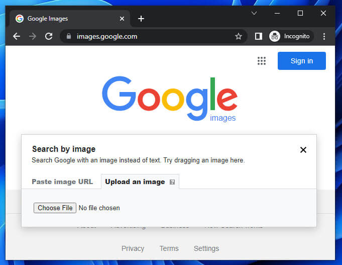 Search person by image google
