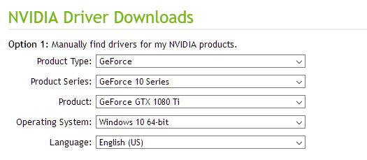 update nvidia driver