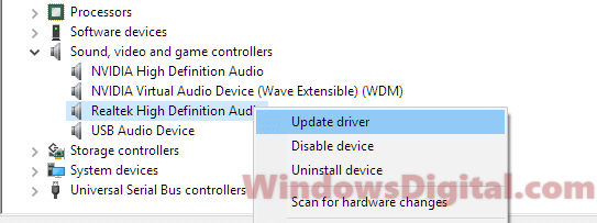 update sound card 